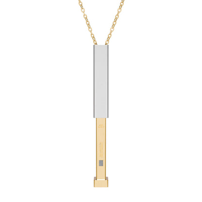 Hidden Message Sliding Blank Bar Necklace (Engraving)