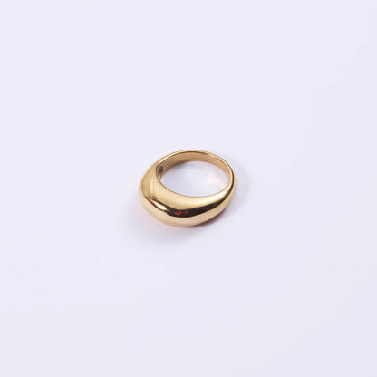 Geometric Arc Ring in Stainless Steel – Minimalist Elegance