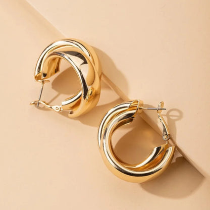 Golden Modern Knot Earrings