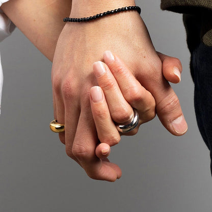 Geometric Arc Ring in Stainless Steel – Minimalist Elegance