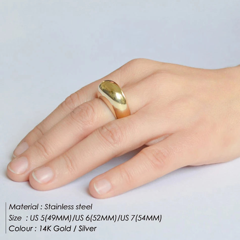 Geometric Arc Ring in Stainless Steel – Minimalist Elegance