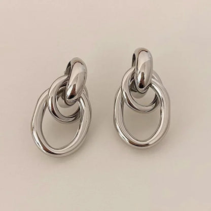 Golden Modern Knot Earrings
