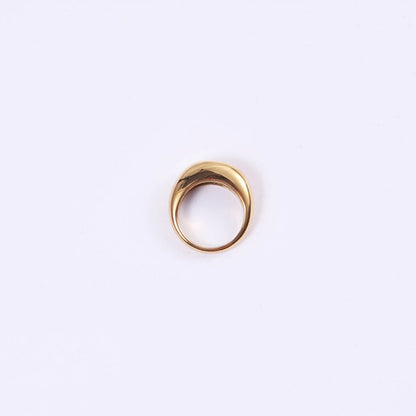 Geometric Arc Ring in Stainless Steel – Minimalist Elegance