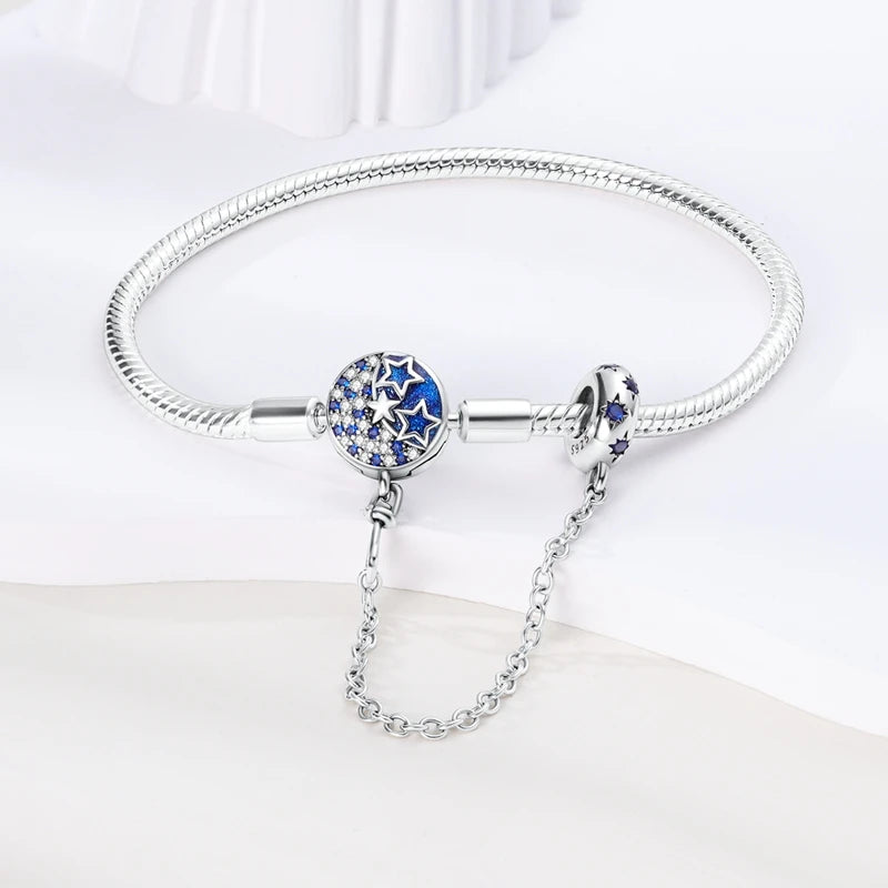 925 Silver Bracelet Four-Leaf Clover with Green Zirconia