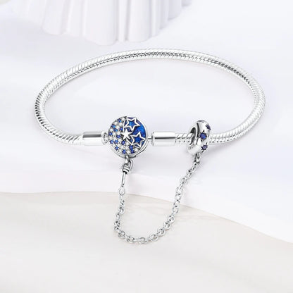 925 Silver Bracelet Four-Leaf Clover with Green Zirconia
