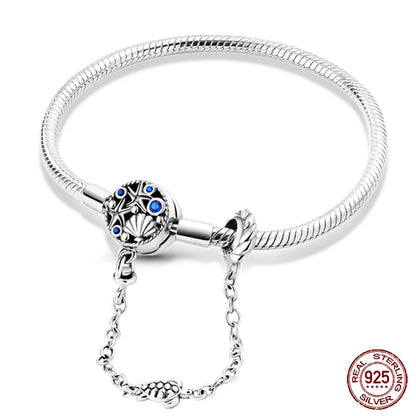 925 Silver Bracelet Four-Leaf Clover with Green Zirconia