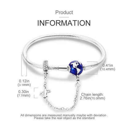 925 Silver Bracelet Four-Leaf Clover with Green Zirconia