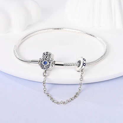 925 Silver Bracelet Four-Leaf Clover with Green Zirconia