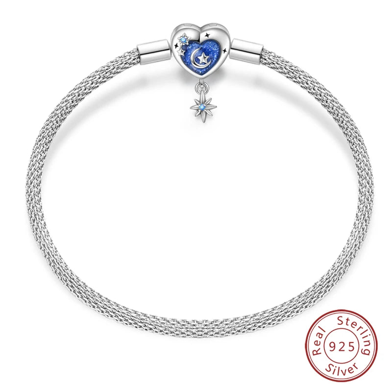 925 Silver Bracelet Four-Leaf Clover with Green Zirconia