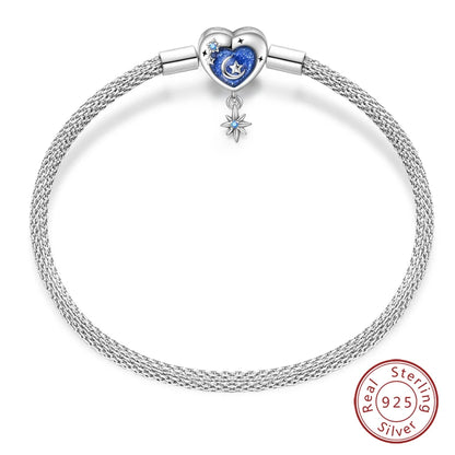 925 Silver Bracelet Four-Leaf Clover with Green Zirconia