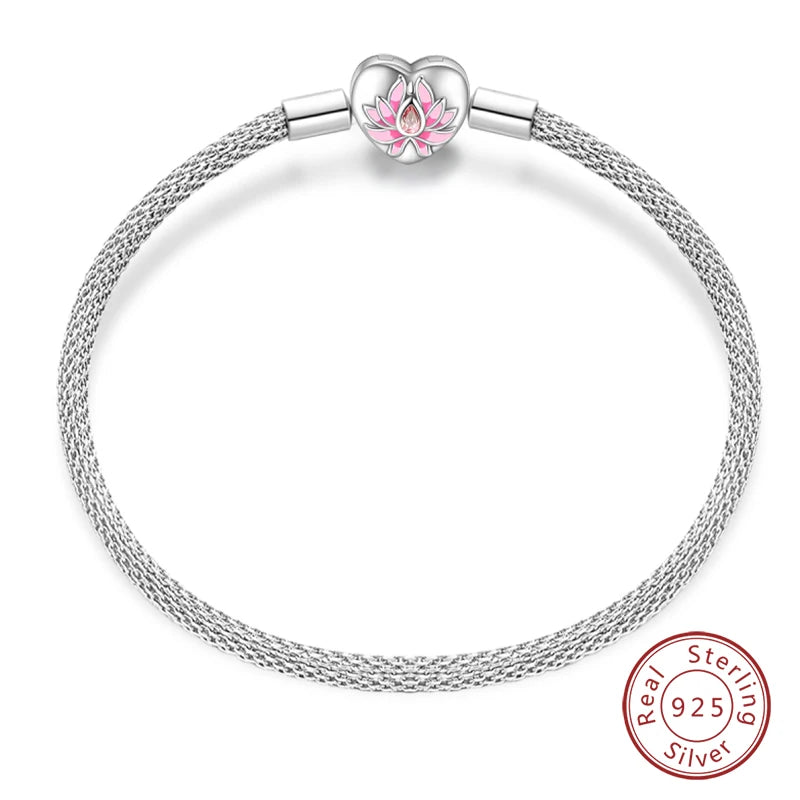 925 Silver Bracelet Four-Leaf Clover with Green Zirconia