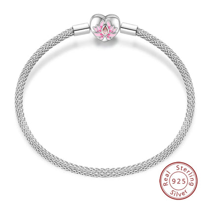 925 Silver Bracelet Four-Leaf Clover with Green Zirconia