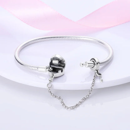 925 Silver Bracelet Four-Leaf Clover with Green Zirconia