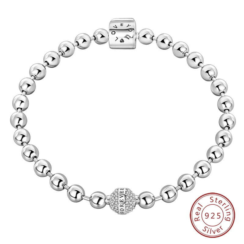 925 Silver Bracelet Four-Leaf Clover with Green Zirconia
