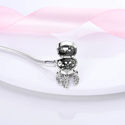 925 Silver Bracelet Four-Leaf Clover with Green Zirconia