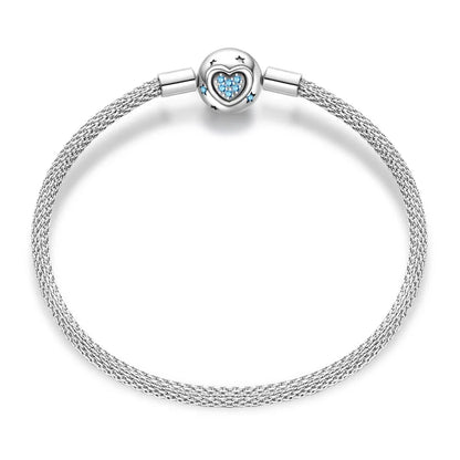 925 Silver Bracelet Four-Leaf Clover with Green Zirconia