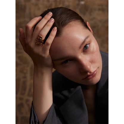 Geometric Stainless Steel Ring, ELEGANT