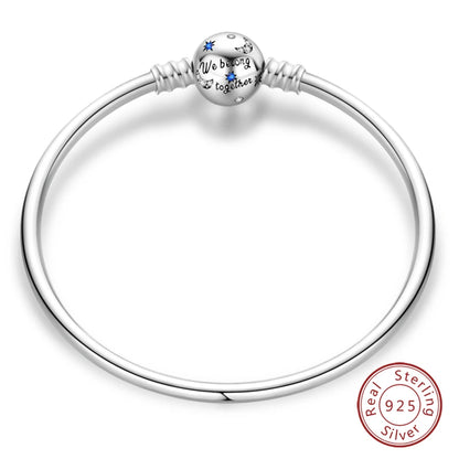 925 Silver Bracelet Four-Leaf Clover with Green Zirconia