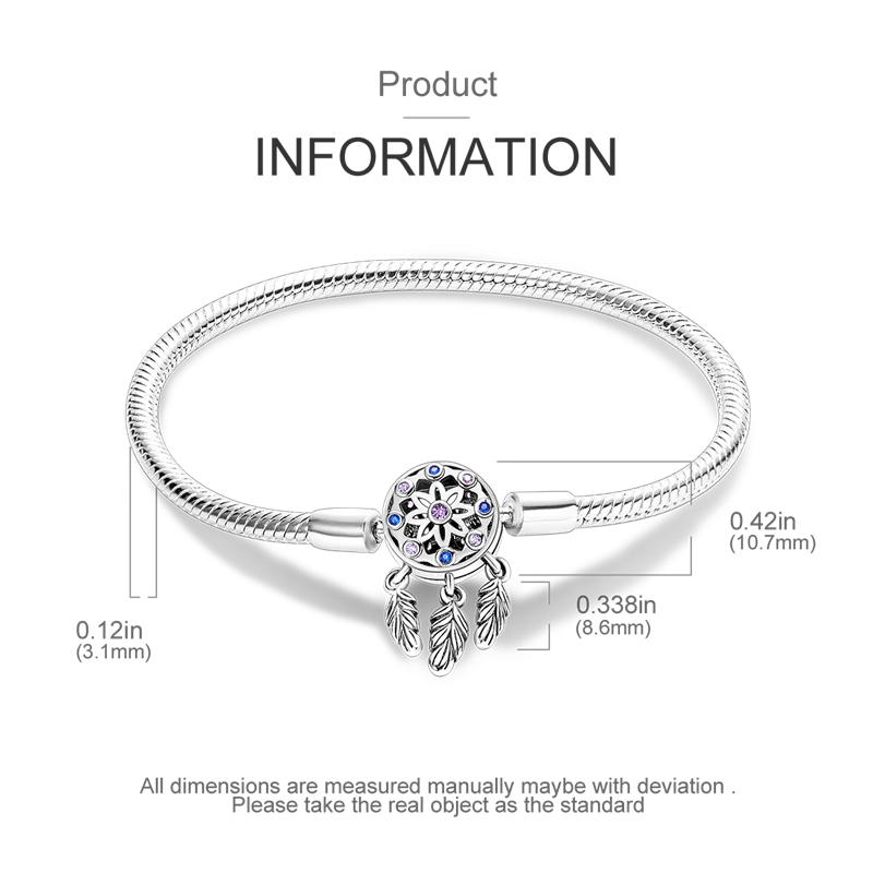 925 Silver Bracelet Four-Leaf Clover with Green Zirconia