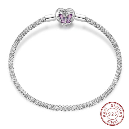 925 Silver Bracelet Four-Leaf Clover with Green Zirconia