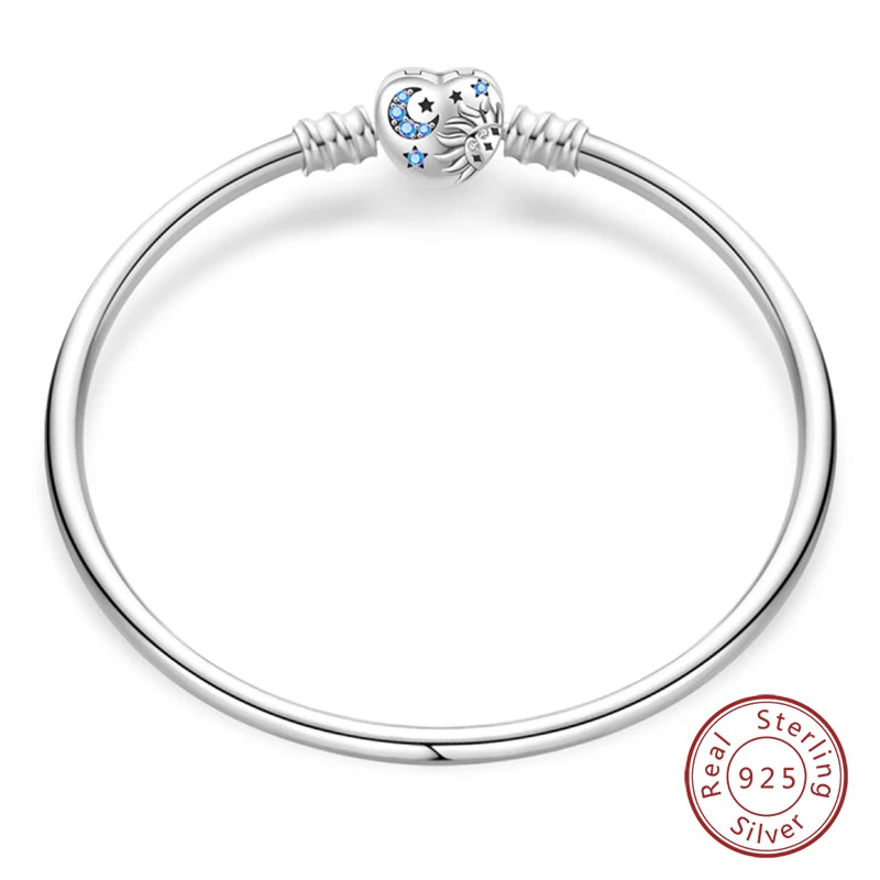 925 Silver Bracelet Four-Leaf Clover with Green Zirconia