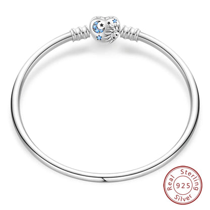 925 Silver Bracelet Four-Leaf Clover with Green Zirconia