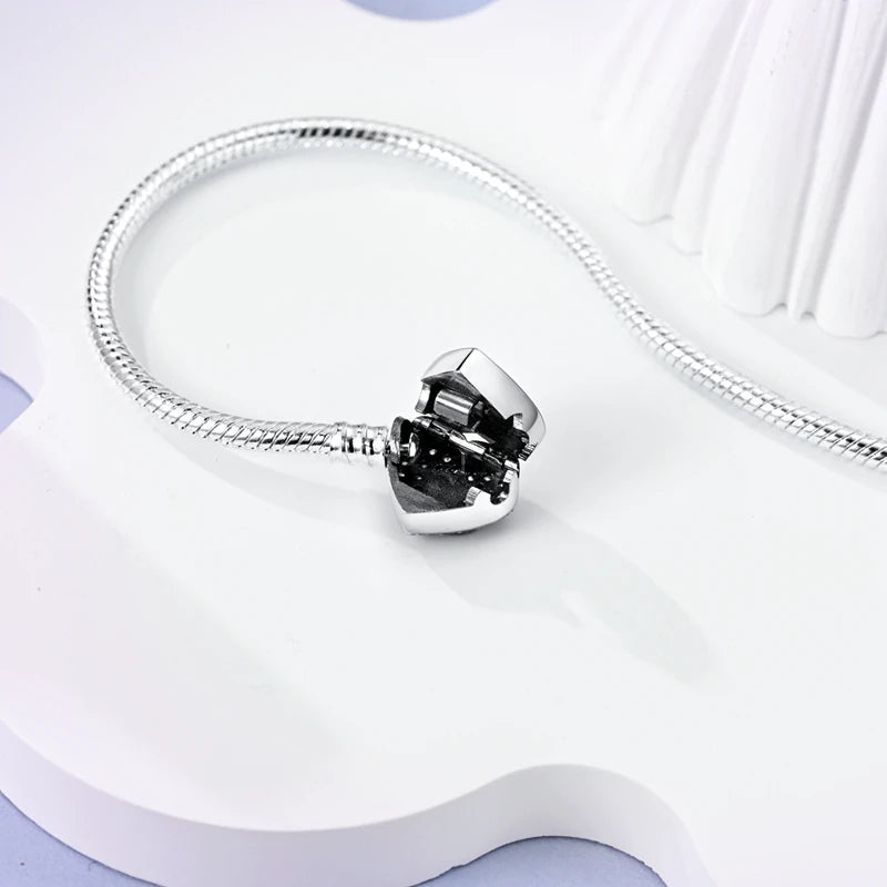 925 Silver Bracelet Four-Leaf Clover with Green Zirconia