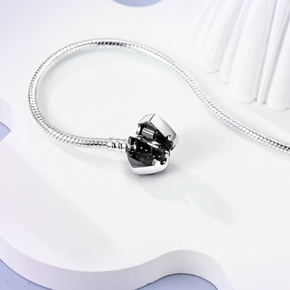 925 Silver Bracelet Four-Leaf Clover with Green Zirconia