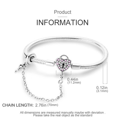 925 Silver Bracelet Four-Leaf Clover with Green Zirconia