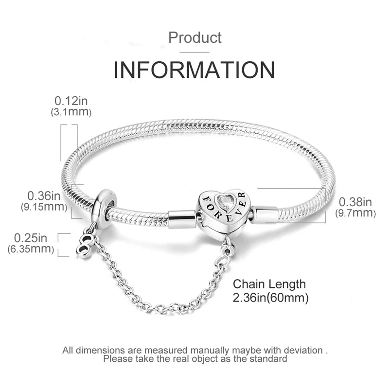925 Silver Bracelet Four-Leaf Clover with Green Zirconia