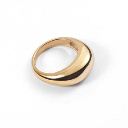 Geometric Arc Ring in Stainless Steel – Minimalist Elegance