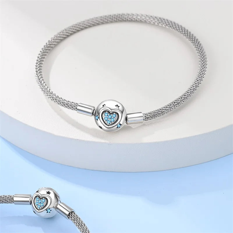 925 Silver Bracelet Four-Leaf Clover with Green Zirconia